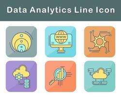 datos analítica vector icono conjunto