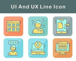 ui y ux vector icono conjunto