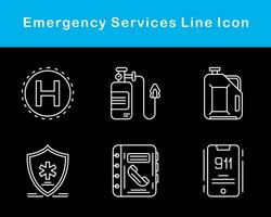 emergencia servicios vector icono conjunto