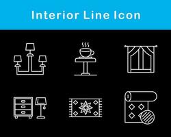 interior vector icono conjunto