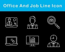 Work Office And Job Vector Icon Set