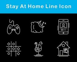 Stay At Home Vector Icon Set