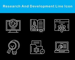 investigación y desarrollo vector icono conjunto