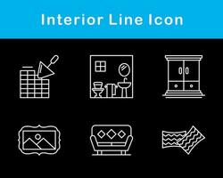 interior vector icono conjunto