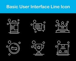 básico usuario interfaz vector icono conjunto