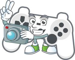 White joystick icon design vector