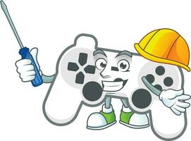 White joystick icon design vector