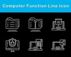 Computer Function Vector Icon Set