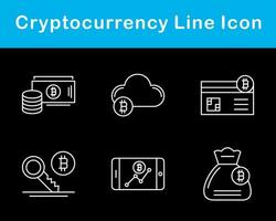 bitcoin y criptomoneda vector icono conjunto