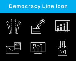 democracia vector icono conjunto