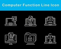 Computer Function Vector Icon Set