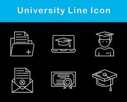 Universidad vector icono conjunto