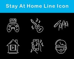 Stay At Home Vector Icon Set