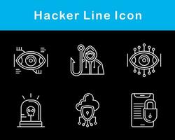 conjunto de iconos de vector de hacker