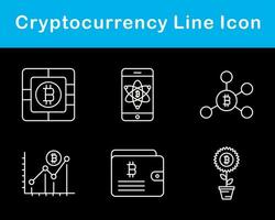 bitcoin y criptomoneda vector icono conjunto