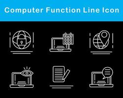 Computer Function Vector Icon Set