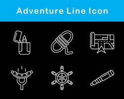 conjunto de iconos de vector de aventura