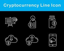 bitcoin y criptomoneda vector icono conjunto