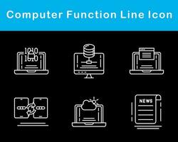 Computer Function Vector Icon Set