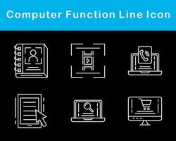 Computer Function Vector Icon Set