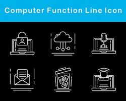 Computer Function Vector Icon Set