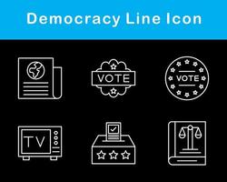 democracia vector icono conjunto