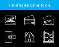 finanzas vector icono conjunto