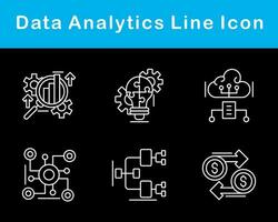 datos analítica vector icono conjunto