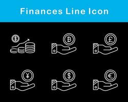 finanzas vector icono conjunto