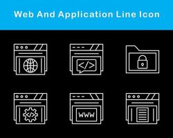 web y solicitud vector icono conjunto