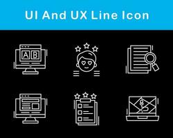 ui y ux vector icono conjunto