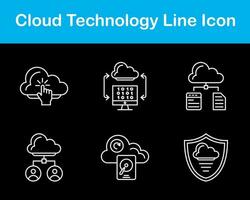 Cloud Technology Vector Icon Set