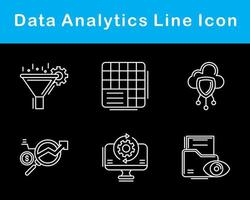 datos analítica vector icono conjunto