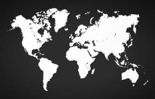 fondo de mapa del mundo en blanco y negro vector