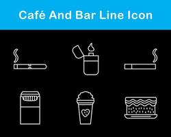 café y bar vector icono conjunto