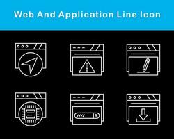 web y solicitud vector icono conjunto