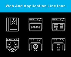 web y solicitud vector icono conjunto