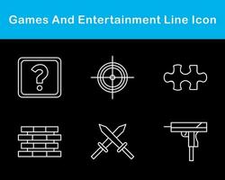 Games And Entertainment Vector Icon Set