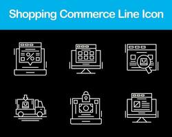 compras comercio vector icono conjunto