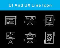 ui y ux vector icono conjunto