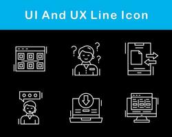 ui y ux vector icono conjunto