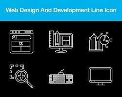 web diseño y desarrollo vector icono conjunto