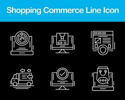 compras comercio vector icono conjunto