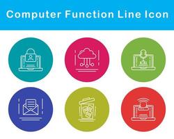 Computer Function Vector Icon Set