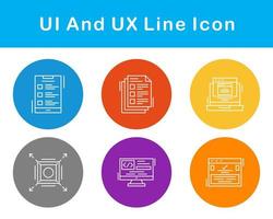 ui y ux vector icono conjunto