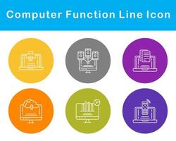 Computer Function Vector Icon Set