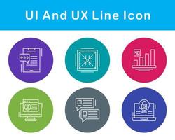 ui y ux vector icono conjunto