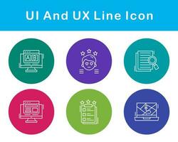 ui y ux vector icono conjunto