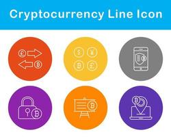 bitcoin y criptomoneda vector icono conjunto