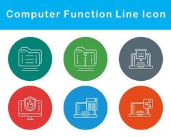 computadora función vector icono conjunto